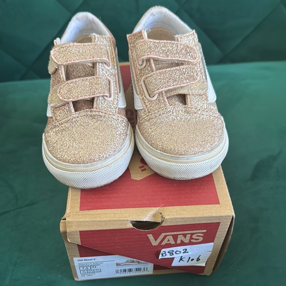 Vans Kids Glitter Gold Sneakers